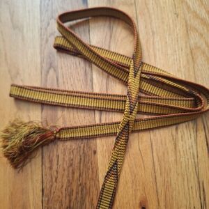 Vintage Mustard Yellow Obijime Obi Cord